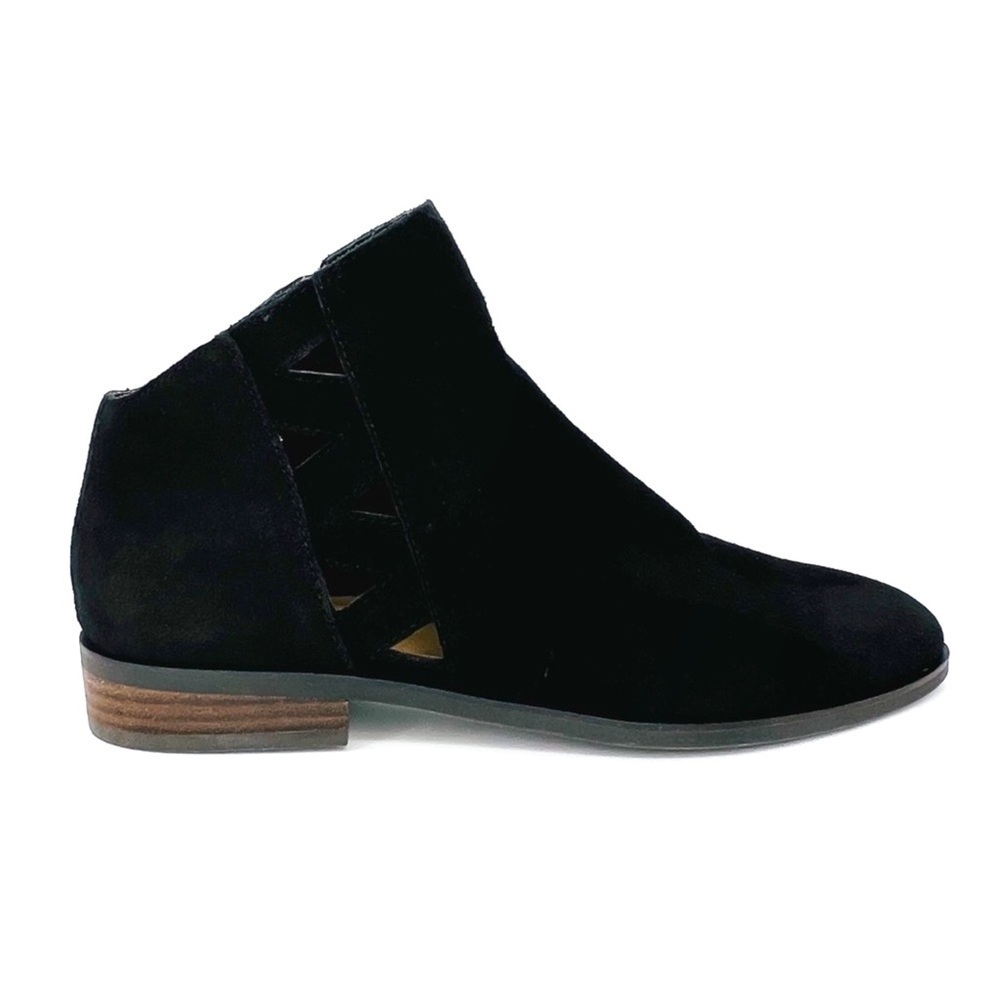 Lucky Brand Jakeela Ankle Booties Black Suede Leather Size 8.5 - Picture 3 of 13
